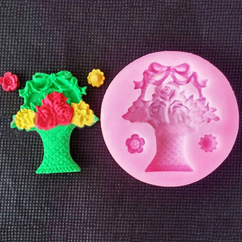 DIY ваза в форме цветочной корзины формы торта Форма для шоколада помадки
