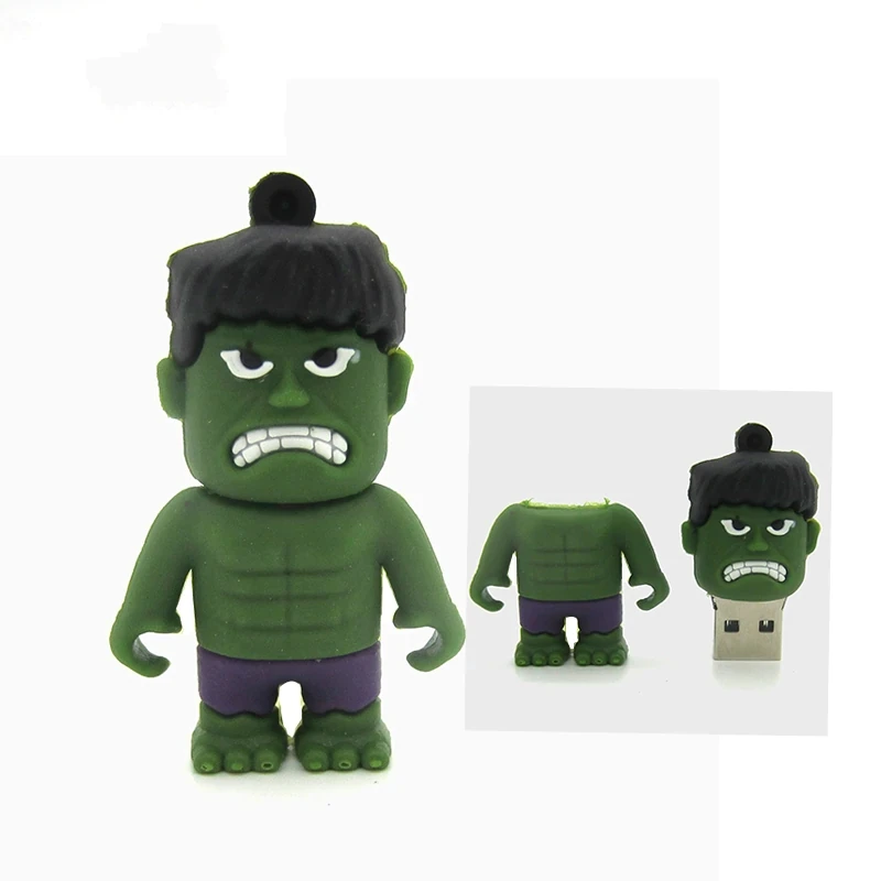 Новейший милый Usb флеш накопитель Marvel флэш Халк флешка супер герой U диск 2 0 64 ГБ 32