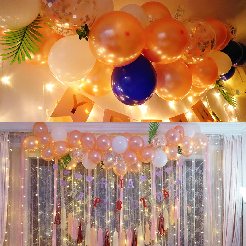 

55pcs Wedding Decoration Anniversaire Rose Gold Balloons Decoration Birthday Wedding Balloon Blue 18 Birthday Party Balloon Arch