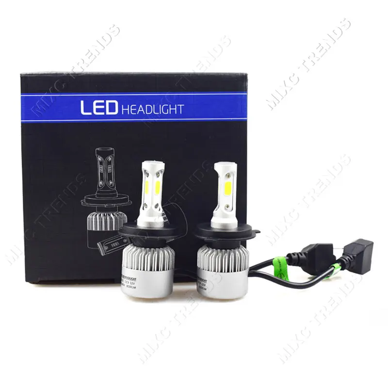 MIXC TRENDS S2 Led H4 H7 H11 9005 COB Автомобильная фара Лампа H1 H3 9006 9004 9007 72 Вт 8000LM 6500 к Авто 12В