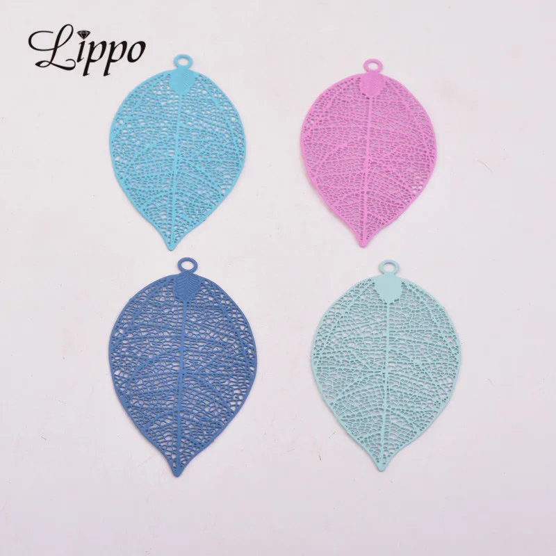 

30pcs BA2247 49*26mm Matte Leaves Charms