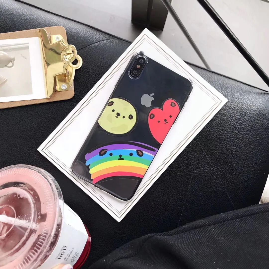 INS Корея смайлик клоун хороший чехол для телефона iphone Xs MAX XR X 6 6s 7 8 plus простой