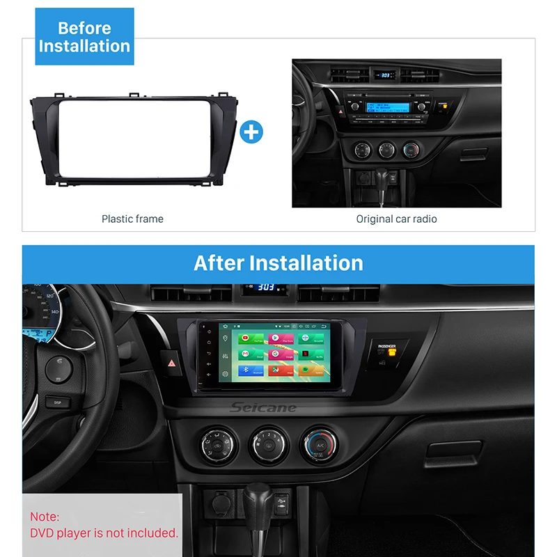 Автомобильный радиоприемник Seicane OEM 2 Din для 2013 2014 Toyota Corolla Altis Levin LHD проигрыватель