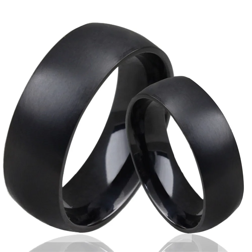 8 мм Вольфрам карбида Черный Обручальное Для Мужчин's женщин Обручение