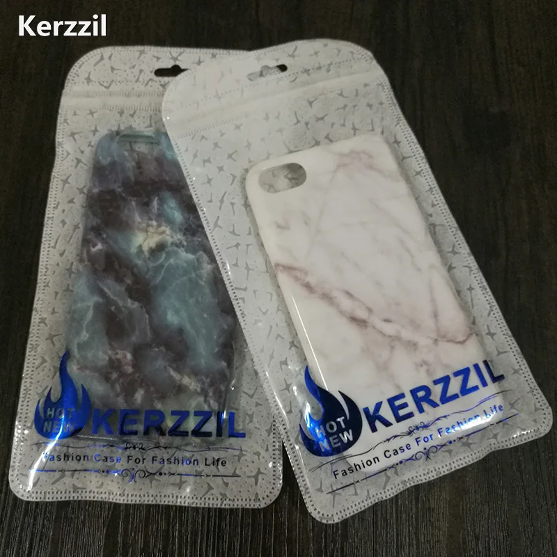 Мягкий ТПУ чехол Kerzzil для iPhone 6 7 8 6S Plus 5 SE глянцевый гранит и мрамор с