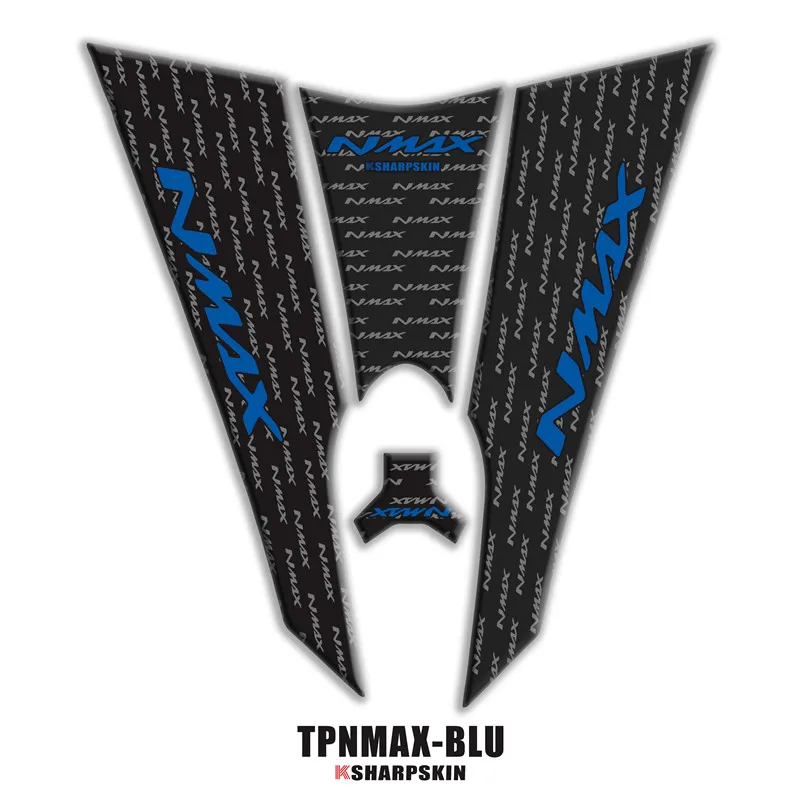 TPNMAX-BLU 3D обтекатель газа кепки Танк Pad защиты стикеры Наклейка для YAMAHA NMAX N-MAX 125 155 - Цвет: TPNMAX-BLU