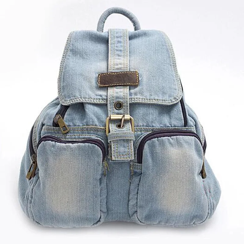 

2019 Hot Sale Fashion Vintage Denim Backpack Bags Simple and Stylish Casual School Pack Travel Bag Campus bags Teenagers bags