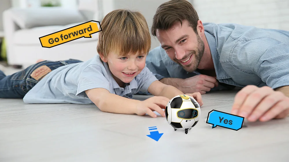 DEERC Smart Soccer Robot Toy Intelligent Touch Deformation With Sound Action Obstacle Avoidance Smart Induction Robots For Kids