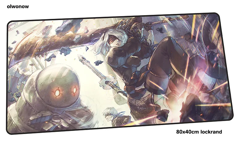 Size 800x400x3mm Nier automata коврик для мыши 800x400x3 мм подставка для запястья игровой коврик для мыши геймер коврик аниме компьютерный стол padmouse клавиатура большие игровые коврики - Цвет: Size 800x400x3mm
