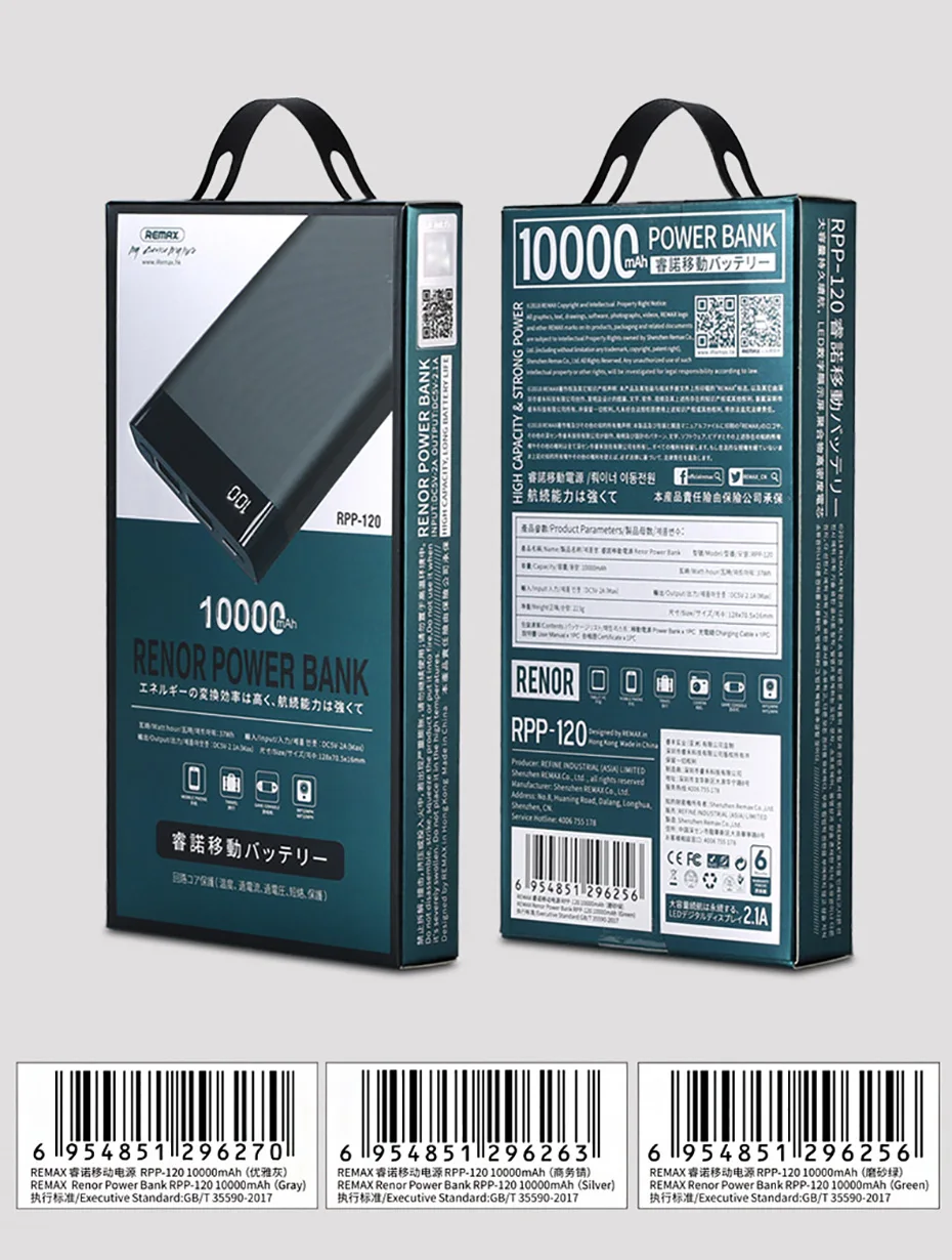 Remax 20000 мАч Внешний аккумулятор с двойным USB ЖК-дисплеем, портативное Внешнее зарядное устройство, внешний аккумулятор 10000 мАч для Xiaomi samsung huawei