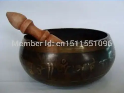 Азии тибетский бронзовый будда мантра пение удар чаша |