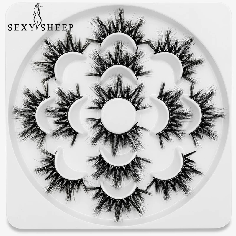 SEXYSHEEP 7 пар искусственная 3D норки ресницы натуральные длинные накладные объем