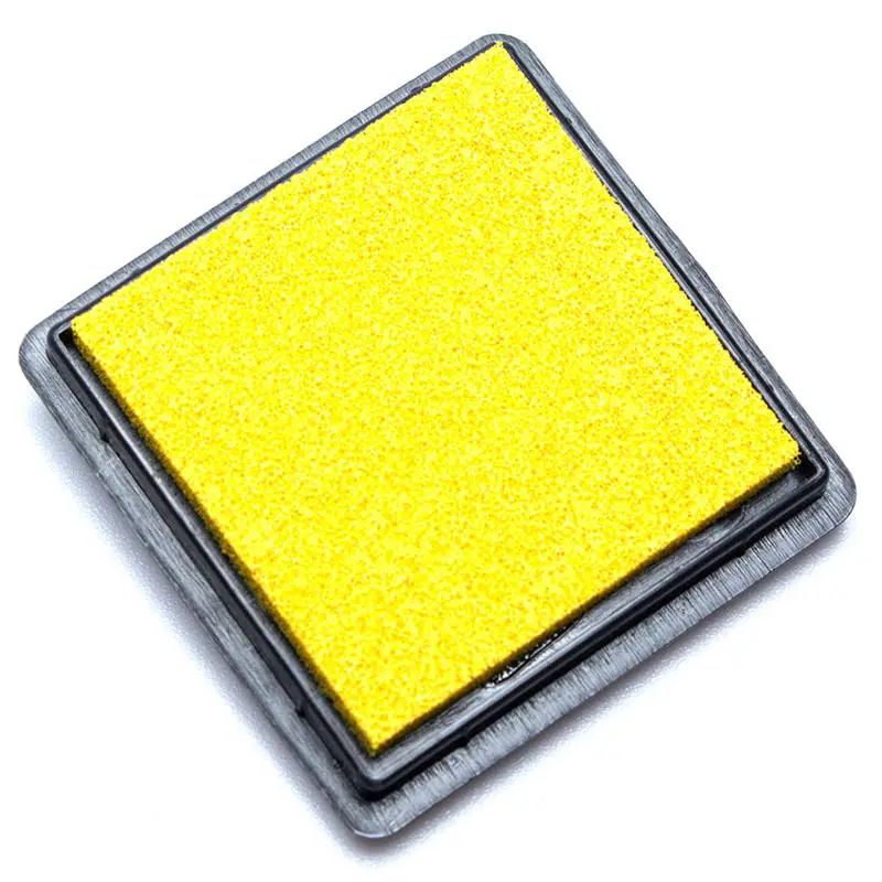 yellow 12 Цветов милые Inkpad ремесло масло на основе DIY Чернила колодки для губки штампы ткань Скрапбукинг Декор отпечатков пальцев печать, штамп Pad - Цвет: yellow
