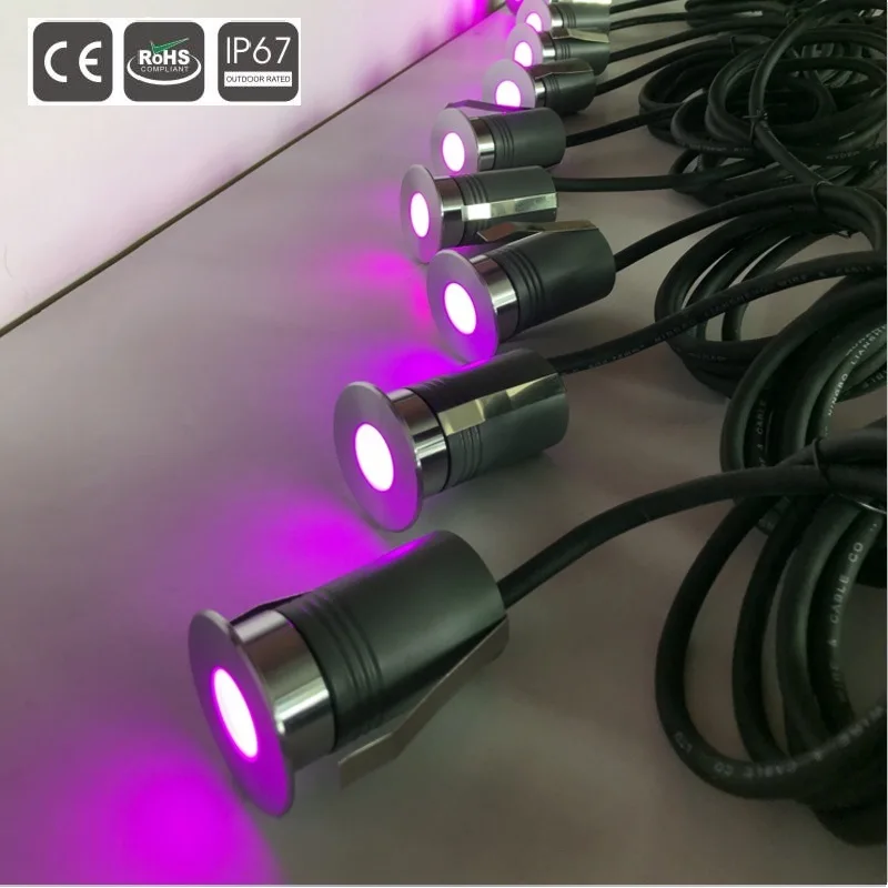 10 шт./лот 4 Вт RGBW 4IN1 LED подземный свет IP67 ступенчатый 12В 24В лестничная лампа