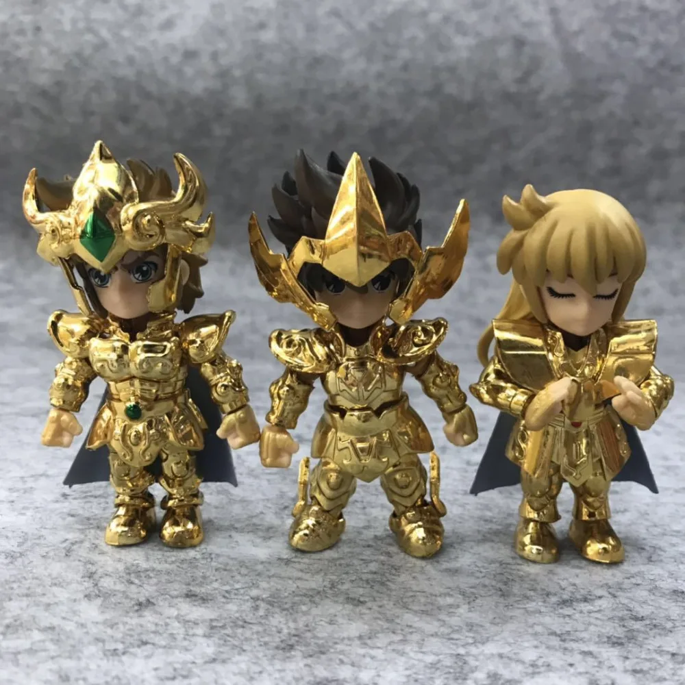 3 шт./компл. Святого Сейя Шака Aiolos Aioria фигурка игрушки кукла Рождество|Игровые