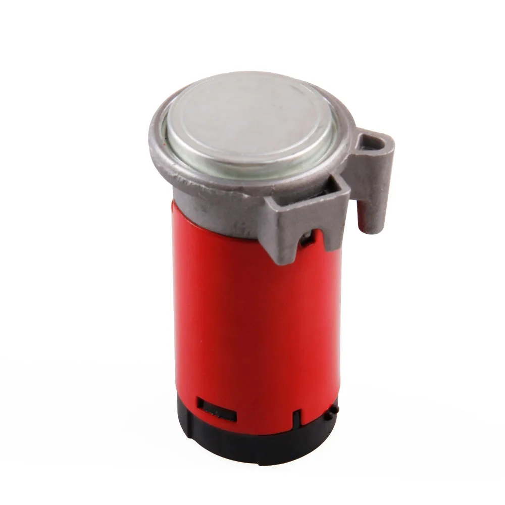 Серебристый/красный громкий 12 В 135дб двойная труба звуковой сигнал и