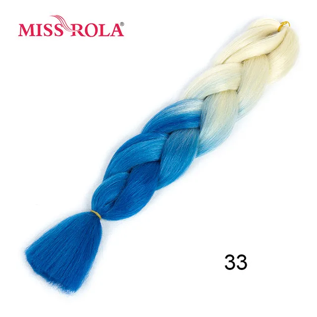 #613 Miss Rola, 24 дюйма, крупное плетение, синтетические волосы для наращивания, 100 г, высокотемпературное волокно, Омбре, тон, вязание крючком, плетение волос 89 цветов - Цвет: #613