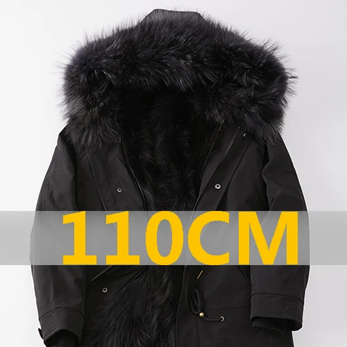 gray fur 110cm Maylofuer Шуба из меха енота и лисы Парка зимняя куртка Пальто для женщин Куртка из натурального меха енота Натуральный мех лисы из меха норки - Цвет: gray fur 110cm