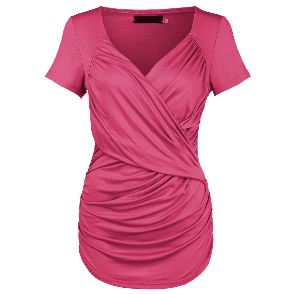 HT MISSOMO, женские футболки, 3xl, женская футболка,, женская летняя футболка, сексуальный крест, низкий вырез спереди, Узелок, Повседневный, Тонкий Топ, футболка - Цвет: HT