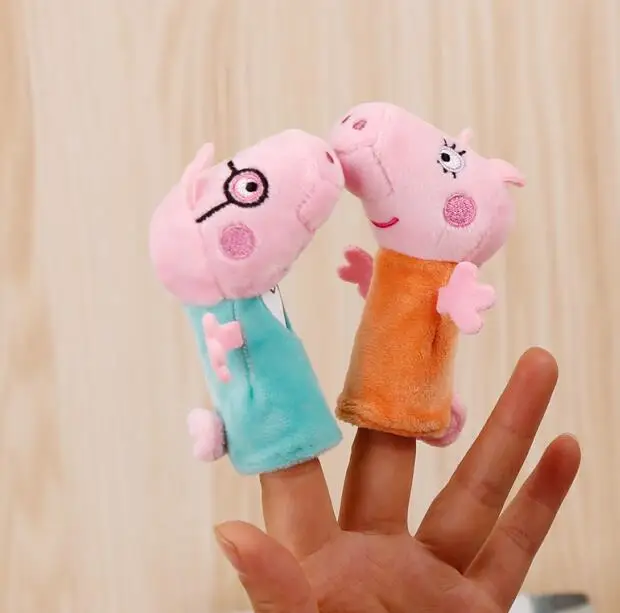 Горячая Распродажа 2 шт. натуральная со Свинкой Пеппой Палец Кукольный Peppa Джордж
