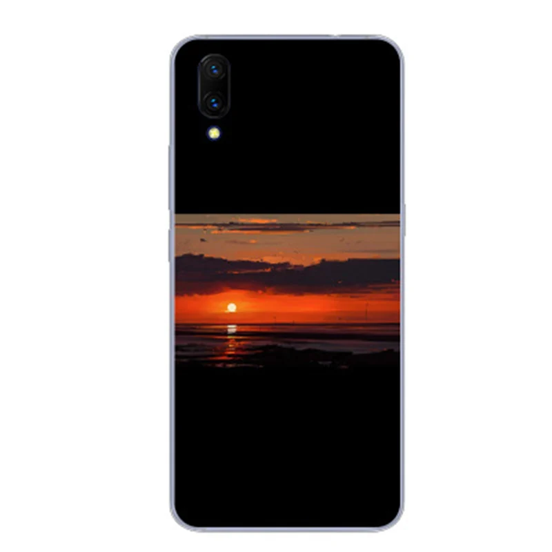 Роскошный мягкий чехол для телефона Vivo Y97 в стиле заката Черный Защитный vivo Y97A A