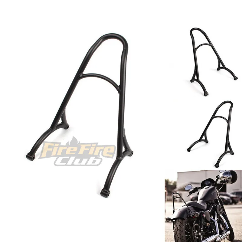 Черный хром короткий пассажирский Sissy бар спинка мотоцикла для Harley 883 XL1200 1200 Forty