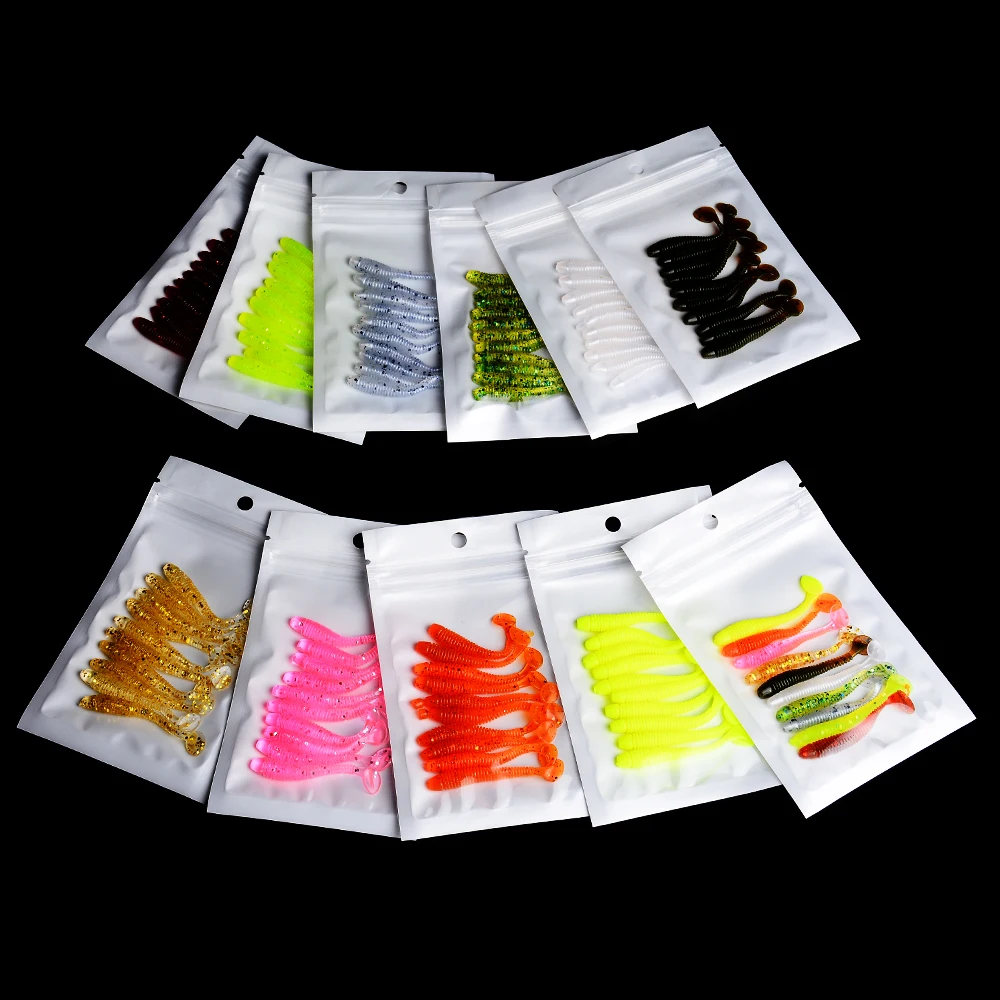 

10Pcs/lot Fishing Wobbler Soft Jigging 5cm 0.6g Fishing Lure Worm Swimbaits Silicone Bait YUZI