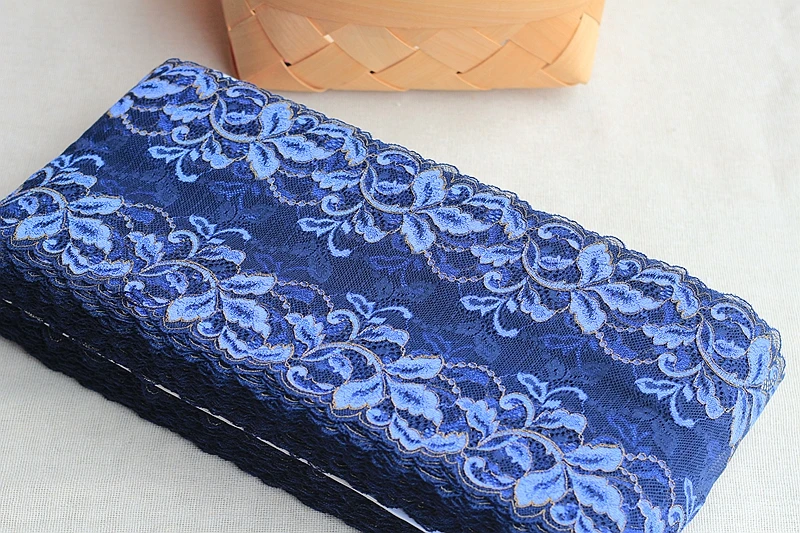 Изысканная эластичная кружевная бейка серого цвета 2 ярда Высококачественная