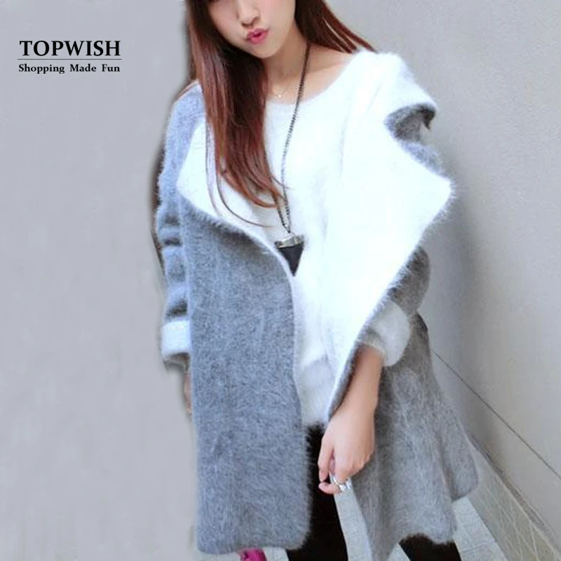 Новый вязаный настоящий норковый свитер двухслойный кашемировый бархатный