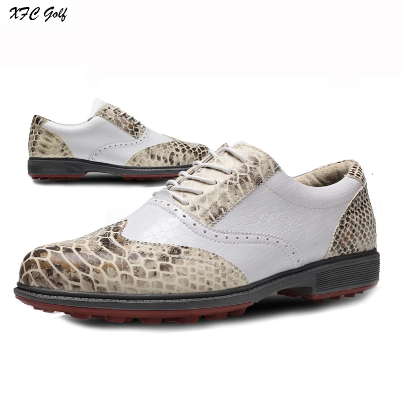 Лето 2017 г. Гольф Мужская обувь водонепроницаемая змея спортивные дышащие