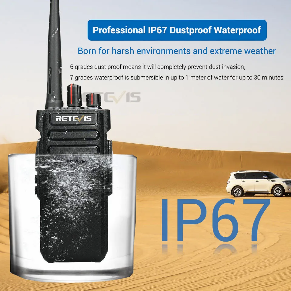 Высокомощная рация Retevis RT29 UHF/VHF VOX IP67 двухсторонняя радиостанция