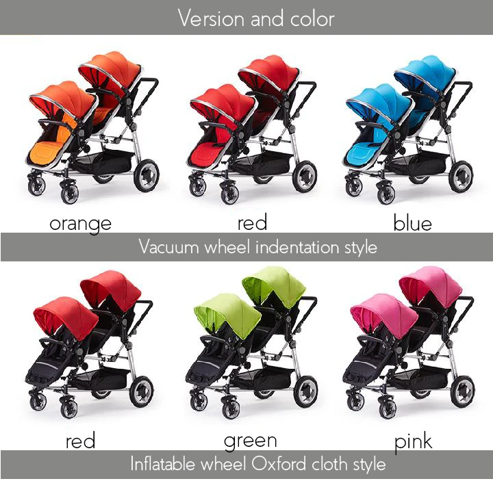 Babyfond двойная детская коляска может сидеть и складывать многофункциональная коляска для двух детей двойная большая детская коляска