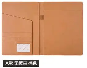 brown A No Clamp A4 кожаный бизнес-менеджер Портфолио Конференц-файл папка органайзер для документов подписанное соглашение padfolio - Цвет: brown A No Clamp