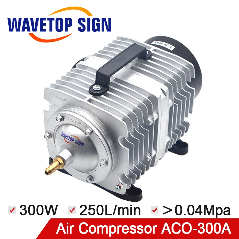 WaveTopSign воздушный компрессор ACO-300A 300 Вт 250л/мин Электрический магнитный воздушный насос для CO2 лазерной гравировки и резки