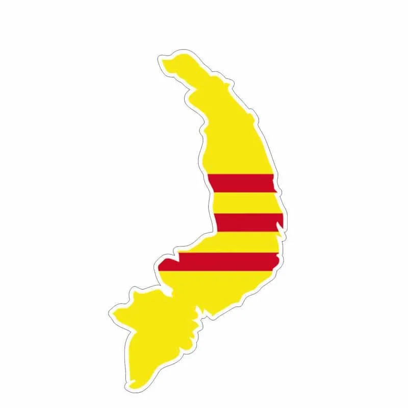 YJZT 16.4CM*8.3CM Accessories South Vietnam Flag Map Car Sticker Helmet Decal 6-1179 | Автомобили и мотоциклы