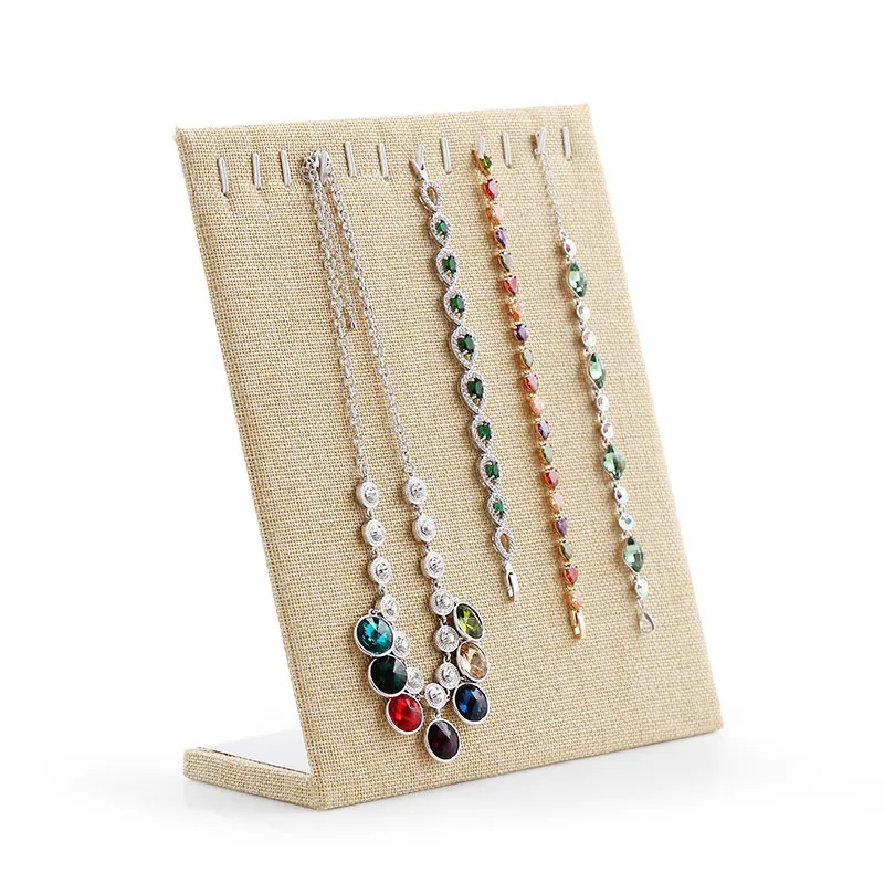 A266 necklace 60 пар сережек Дисплей Стенд держатель L Форма Бархат Стад стойки для показа сережек Pin ушное кольцо держатель для хранения ювелирных изделий ShelfA289 - Цвет: A266 necklace