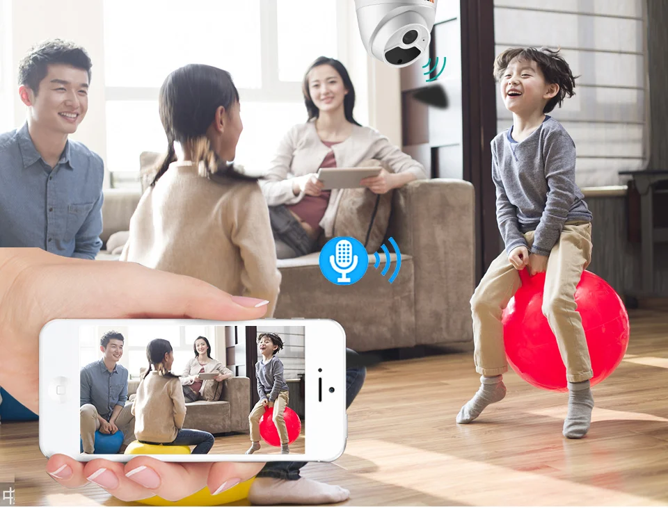 Besder аудио Беспроводная ip-камера FULL HD 1080P 960P 720P широкий угол 2,8 мм Внутренняя купольная видеокамера IP ONVIF RTSP Обнаружение движения