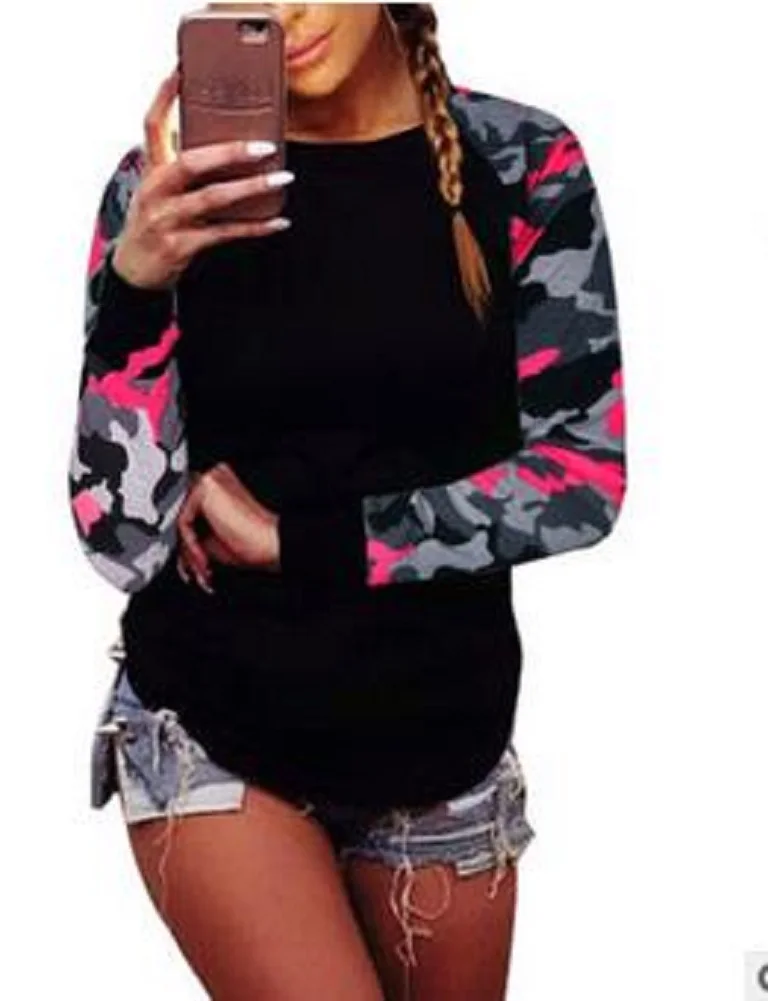 Футболка для женщин девушек камуфляжном армейском стиле мальчиков топы с