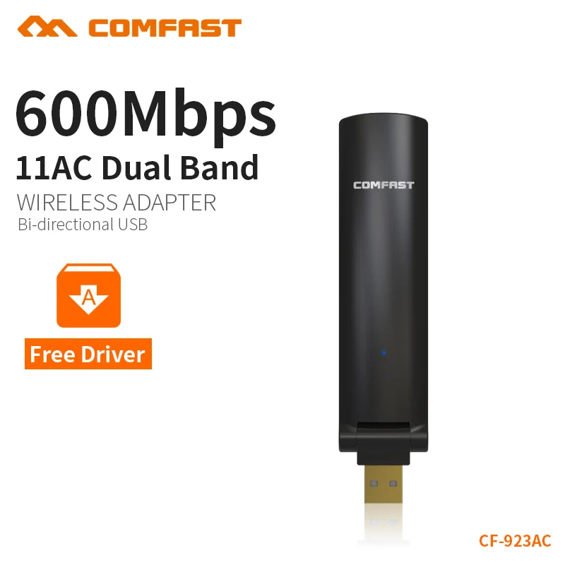 COMFAST usb wifi адаптер AC 600 Мбит/с 802.11b/n 2 4 ГГц + 5 8 подключи и работай Wi Fi ключ ПК сетевая