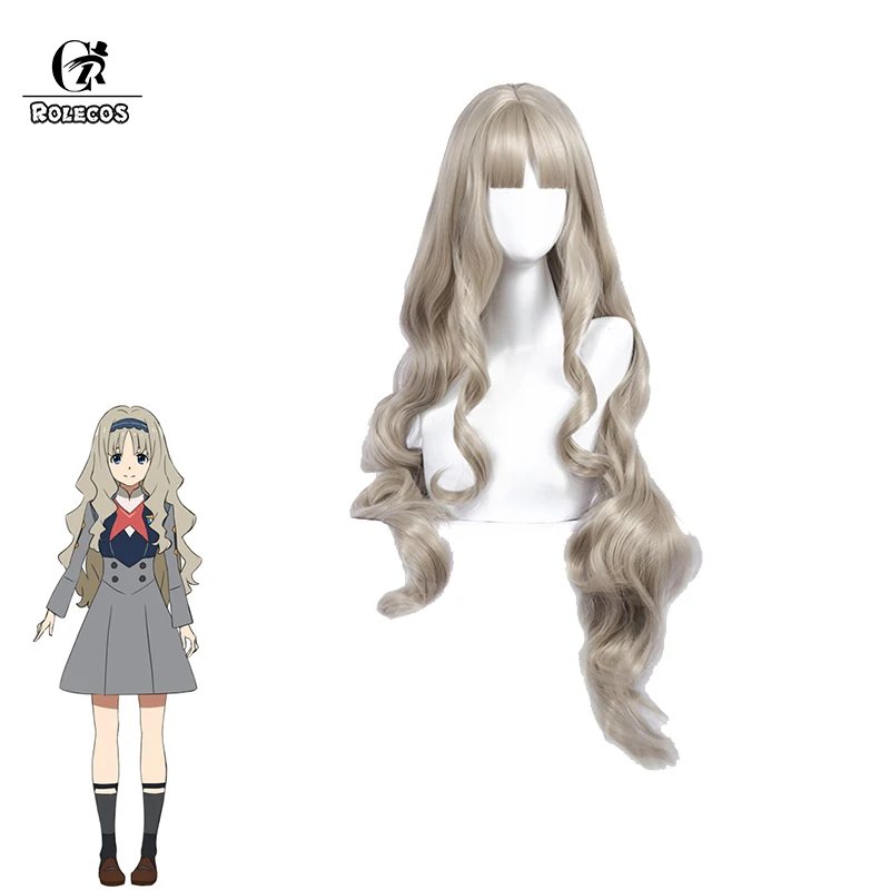 

ROLECOS DARLING in the FRANXX Cosplay Headwear KOKORO 556 Cosplay Synthetic Hair 90cm Curly Gray Long Synthetic Hair for Women