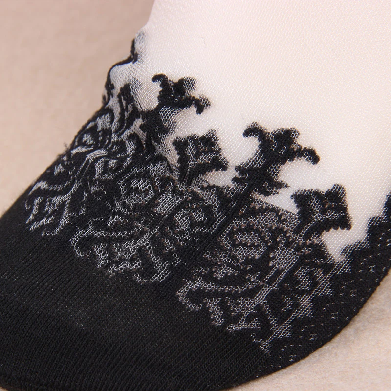 Кружевные прозрачные женские сетчатые носки летние сексуальные ультратонкие