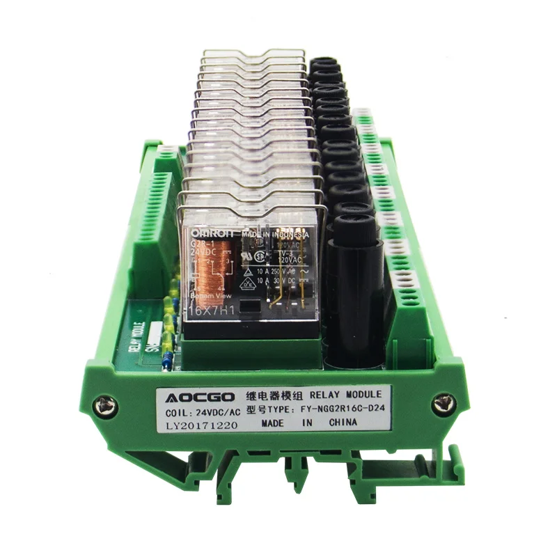 Фото 16-канальное 1 SPDT крепление на din-рейку OMRON G2R 24V DC/AC с модулем реле интерфейса предохранителя №2