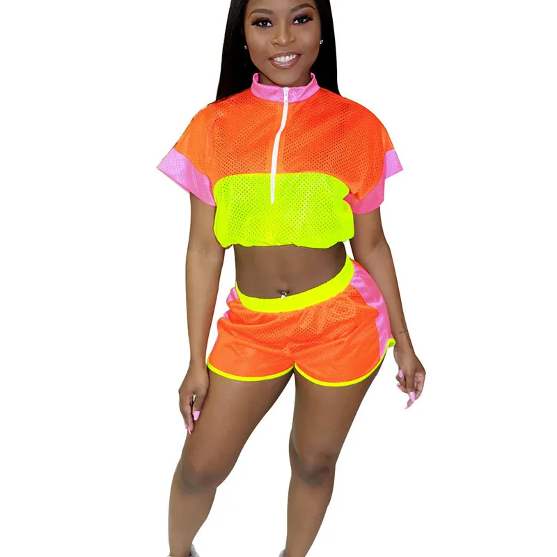 Женский спортивный костюм из двух предметов летняя водолазка на молнии с