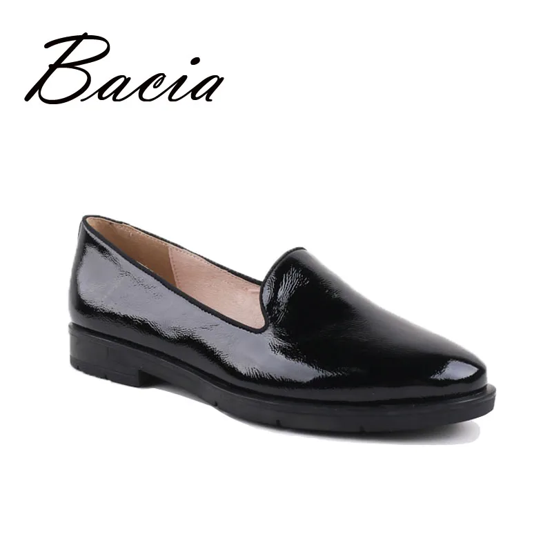 Bacia/короткие Стильные лоферы женская модная кожаная обувь на плоской подошве