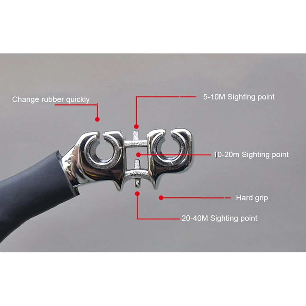 Slingshot in Stainless Steel with 5.0mm Balls Catapult and Copper Sleeve Treatment fit Outdoor Shoting Hunting Activity | Спорт и