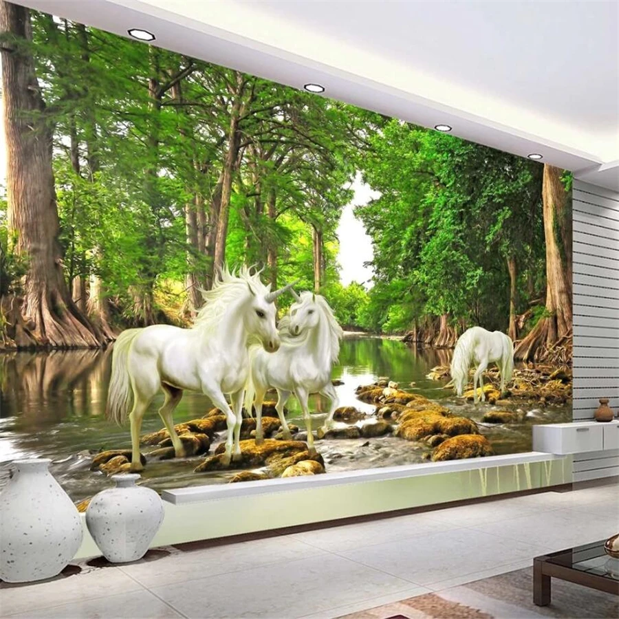 

Пользовательские обои 3d фото фрески лошадь стерео креативное пространство украшения ТВ фон обои для стен Фреска 3d обои