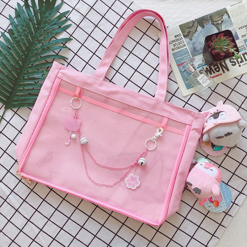 Бренд Wego Ita сумка Kawaii прозрачное окно Лолита Холщовая Сумка сумка на плечо карамельный цвет прекрасный Itabag