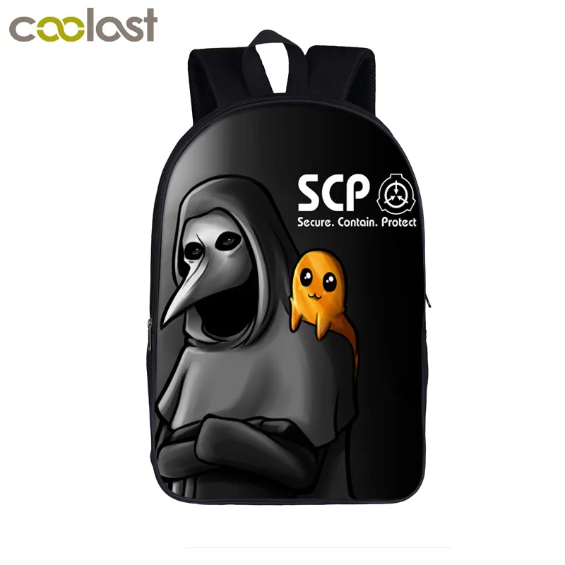 16scp03 SCP специальный содержит мужские Т-образные процедуры, рюкзак для подростков, Scp-049, женщин, мужчин, Повседневная сумка, детские школьные сумки, рюкзак - Цвет: 16scp03