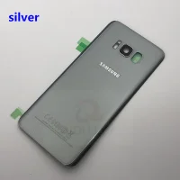 silver Для SAMSUNG Galaxy S8 G950F S8 Plus G955F стеклянная крышка для аккумулятора задняя дверь корпус для SAMSUNG S8 оригинальная Задняя стеклянная крышка - Цвет: silver