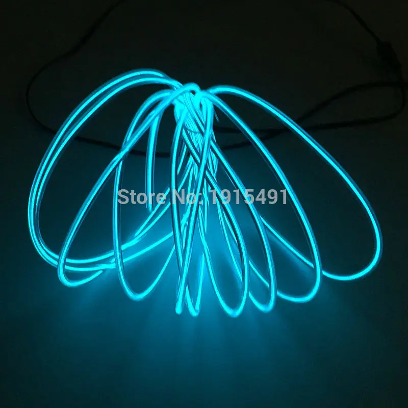 Sky Blue EL холодный светильник, праздничная одежда, Светодиодная лента, светящийся танцевальный костюм для темных, светящихся, вечерние, неоновые, с кабельной трубкой, флуоресцентный костюм - Испускаемый цвет: Sky Blue